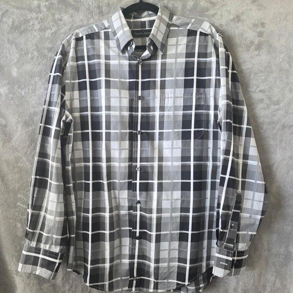 Other - Kenneth Roberts Platinum Plaid Button-Down Shirt – Men's Size Medium